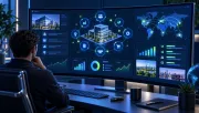 AI 企业画像系统的企业分析与商业信号宣传图