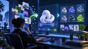 AI 图像与 3D 创作工作台宣传图
